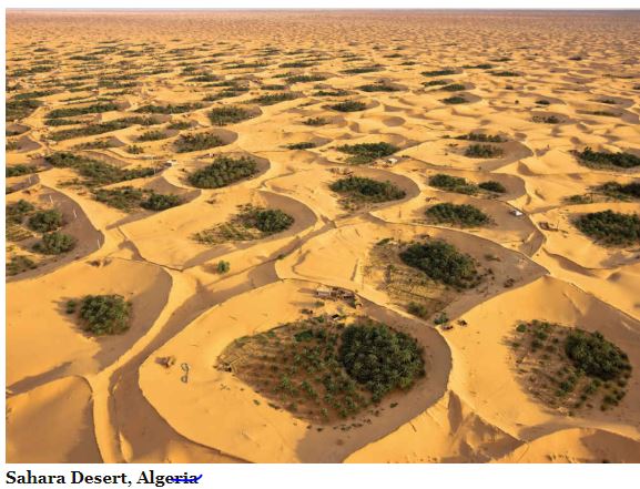 A screen shot showing the Sahara Desert.