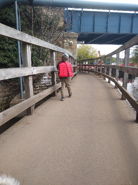 A photo of me on the walkway beside the canal.